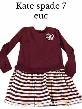 Kate Spade York Skirt The Rules Dress Girls Size 7 Burgundy